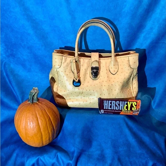 Pre-loved Dooney & Bourke Ostrich Embossed Leather Tote - Picture 11 of 13